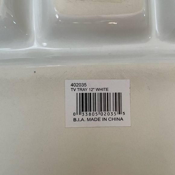 BIA Cordon Bleu Bret Bortner TV Tray White Stoneware Divided Dishes Dinnerware - Picture 6 of 6